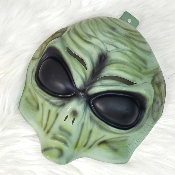 Vintage 90s NEW 1999 Alien Extraterrestrial UFO Plastic Halloween Mask X-FILES - Picture 3 of 13